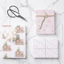 Niedliche Weihnachtswaschpapier-Blätter Geschenkpapier Set