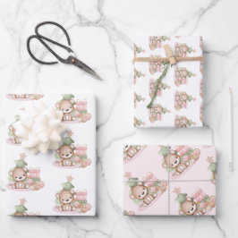 Niedliche Weihnachtswaschpapier-Blätter Geschenkpapier Set