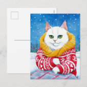Niedliche Weihnachtsweih Maine Coon Postkarte (Vorne/Hinten)
