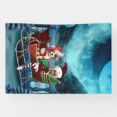 Niedliche Weihnachtswelpen Banner (Horizontal)