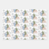 Niedliche Weihnachtswelpen mit Geschenken Geschenkpapier Set (Vorderseite 2)