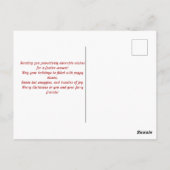 Niedliche Weihnachtswelpen mit Weihnachtsmannmütze Postkarte (Rückseite)