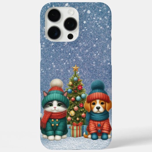 Niedliche Weihnachtswelpen und -kätzchen Case-Mate iPhone Hülle (Rückseite)