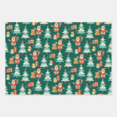 Niedliche Weihnachtswelt Geschenkpapier Set (Vorderseite)