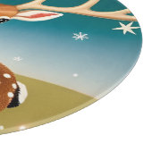 Niedliche Weihnachtswild Schneidebrett (Ecke)