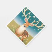 Niedliche Weihnachtswild Serviette (Ecke)