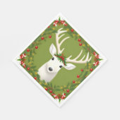 Niedliche Weihnachtswild Serviette (Ecke)