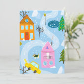 Niedliche Weihnachtswinterkarte Feiertagskarte (Stehend Vorderseite)