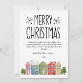 Niedliche Weihnachtswohnung Feiertagskarte (Vorderseite)