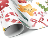 Niedliche Weihnachtswölfe Geschenkpapier (Rolleneckpunkt)