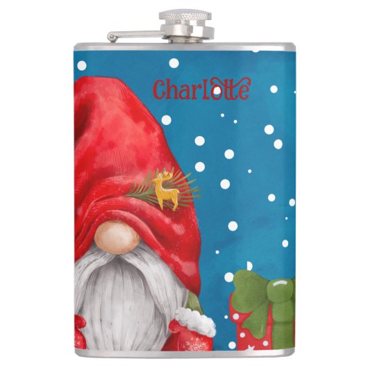 Niedliche Weihnachtszeit Flachmann (Vorderseite)