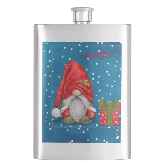 Niedliche Weihnachtszeit Flachmann (Vorderseite)