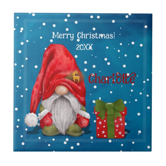 Niedliche Weihnachtszeit Fliese (Vorderseite)