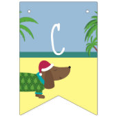 Niedliche Weihnachtszeit für Welpen im Juli Wimpelkette (Erste Fahne)