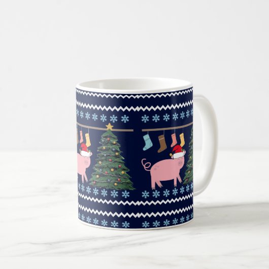 Niedliche Weihnachtszeit Kaffeetasse (VorderseiteRechts)