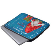 Niedliche Weihnachtszeit Laptopschutzhülle (Vorne Knopf)