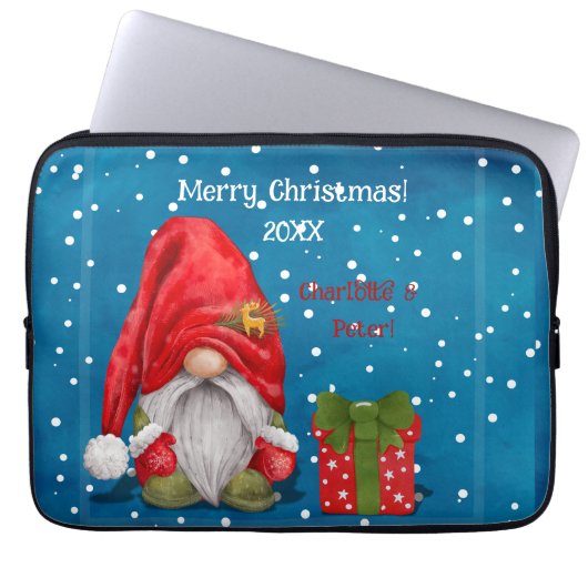 Niedliche Weihnachtszeit Laptopschutzhülle (Vorderseite)