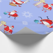 Niedliche Weihnachtszeit mit Geschenken für einen  Geschenkpapier (Ecke)