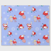 Niedliche Weihnachtszeit mit Geschenken für einen  Geschenkpapier (Flach)