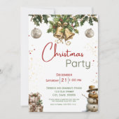 Niedliche Weihnachtszeit-Party Einladung (Vorderseite)