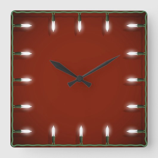 Niedliche Weihnachtszeit Quadratische Wanduhr (Vorderseite)