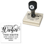 Niedliche Weihnachtszeit-Rücksendeadresse Briefmar Gummistempel (Stempel)