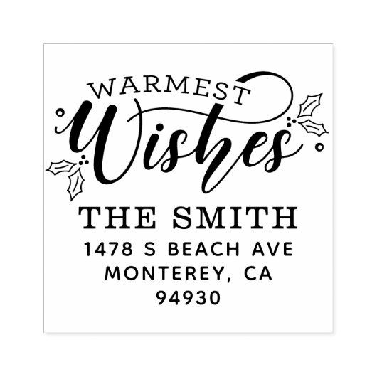 Niedliche Weihnachtszeit-Rücksendeadresse Briefmar Gummistempel (Prägung)