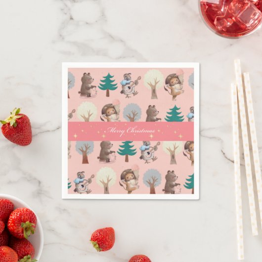 Niedliche Weihnachtszeitung-Teller Serviette (Beispiel)