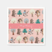 Niedliche Weihnachtszeitung-Teller Serviette (Vorderseite)