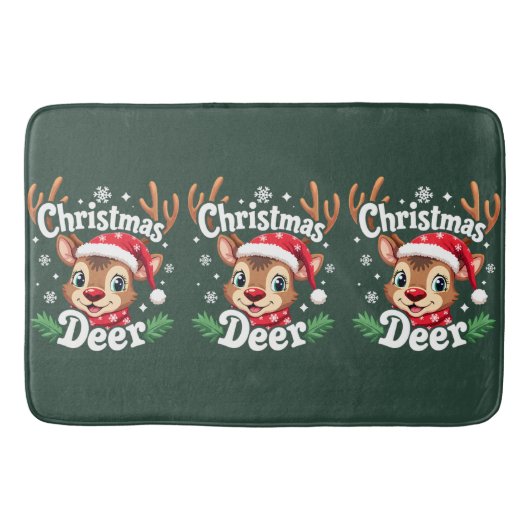 Niedliche Weihnachtszeremonie Badematte (Vorderseite)
