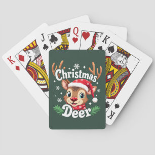 Niedliche Weihnachtszeremonie Spielkarten
