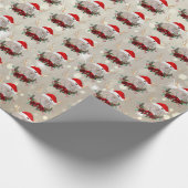 Niedliche Weihnachtsziege Angora Kid Blumenkranz K Geschenkpapier (Ecke)