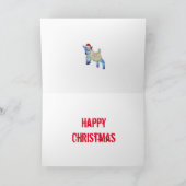 Niedliche Weihnachtsziege farbenfrohe Farm Tierart Karte (Innenseite)