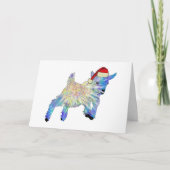 Niedliche Weihnachtsziege farbenfrohe Farm Tierart Karte (Vorderseite)