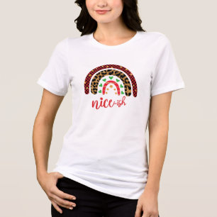 Niedliche Weihnachtszitate Nizza oder Nizza Tri-Blend Shirt