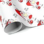 Niedliche Weihnachtszucht Geschenkpapier (Rolleneckpunkt)