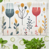 Niedliche Weinbecher Küchentücher (Gefaltet)