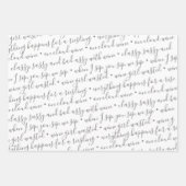 Niedliche Weine Geschenkidee Streifen Geschenkpapier Set (Vorderseite 2)