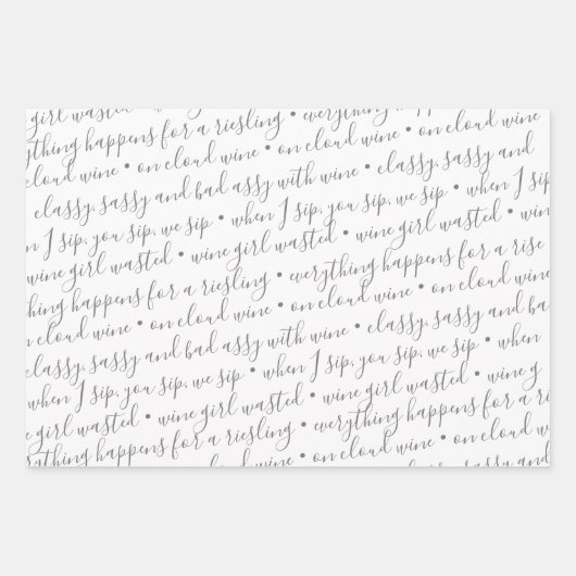 Niedliche Weine Geschenkidee Streifen Geschenkpapier Set (Vorderseite 2)