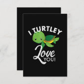Niedliche Weine Turtle I Turtley Liebe Sie Einladung (Vorne/Hinten)