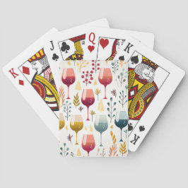 Niedliche Weinkarten Spielkarten