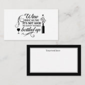 niedliche Weinliebhaber der Weltkunst Mitteilungskarte (Vorne/Hinten)