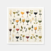 Niedliche Weintassen Papierservietten (Vorderseite)
