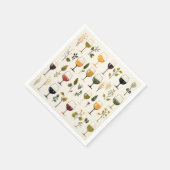 Niedliche Weintassen Papierservietten (Ecke)