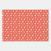 Niedliche weiße Blume auf rosa Geschenkpapier Set (Vorderseite 3)