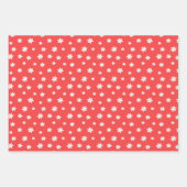 Niedliche weiße Blume auf rosa Geschenkpapier Set (Vorderseite)