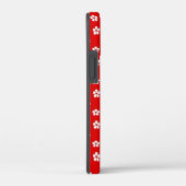Niedliche weiße Blume auf rot Case-Mate iPhone Hülle (Rückseite / Rechts)