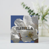 Niedliche weiße Blume Faltkarte (Stehend Vorderseite)