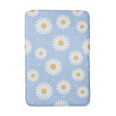 Niedliche weiße Daisy Blue Bath Mat. Badematte (Vorderseite Vertikal)