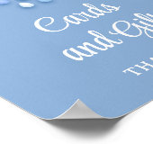 Niedliche weiße Flussuchte neunmal blaue Karten un Poster (Ecke)